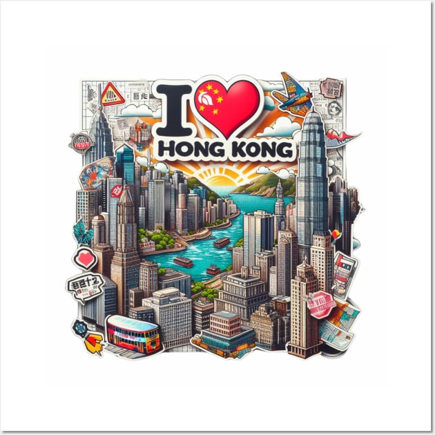 I Love Hong Kong Wall Art by BukovskyART